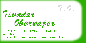 tivadar obermajer business card